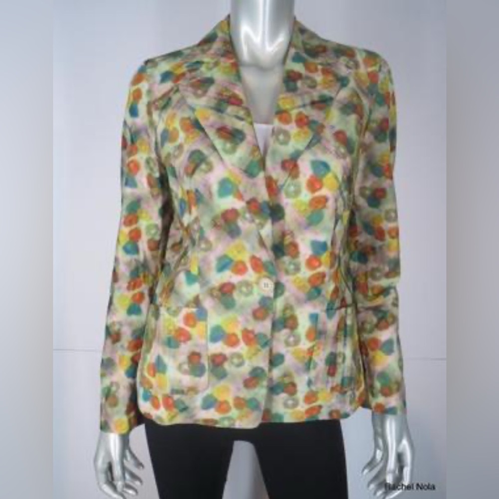 Piazza Sempione Green Blazer Size 8 Italian Luxury Tailored Chic